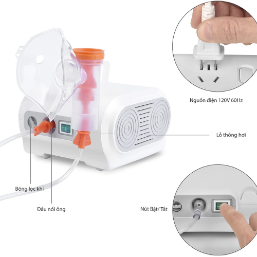 Máy xông khí dung Medical Mesh Nebulizer, loại bỏ 99.97% hạt nhỏ