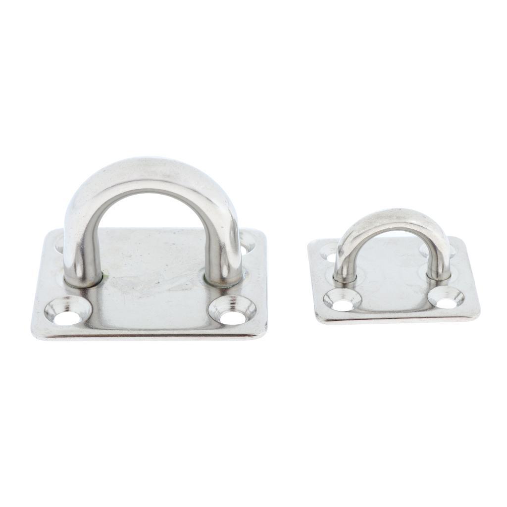 Heavy Duty Anchor 304 Stainless Steel Boat Square Eye Plate, for Yoga Swings Hammocks, Boat Rigging, Marine Deck Hardware