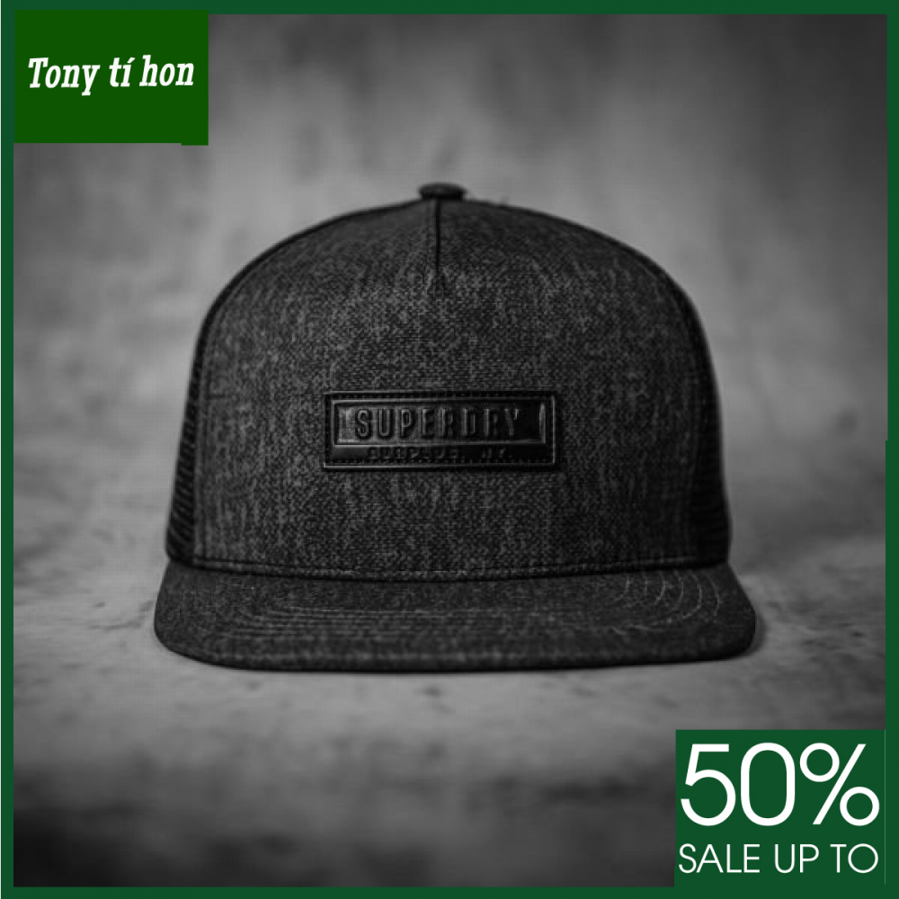 Tony tí hon -  Mũ/nón kết lưỡi trai Snapback Super thời trang nam nữ cao cấp - da xám phối lưới