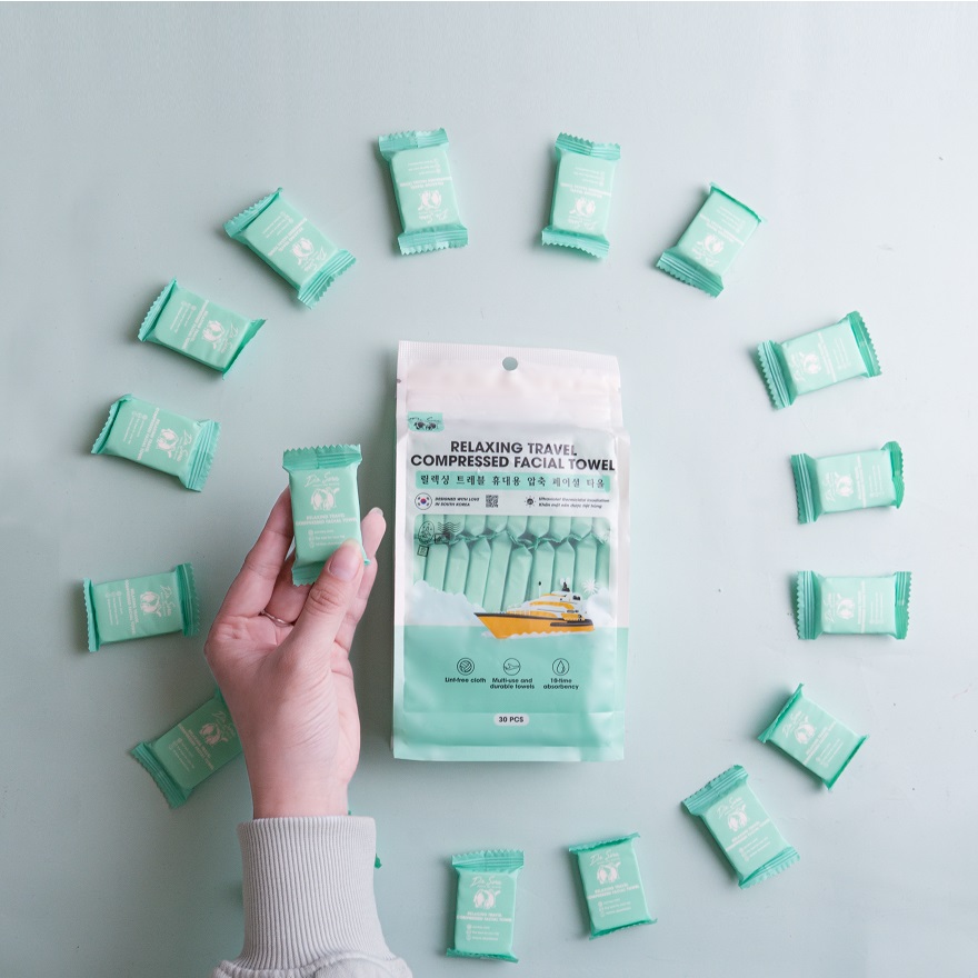 Khăn Mặt Nén Dr.Sera Tiệt Trùng Đa Năng 30pcs
