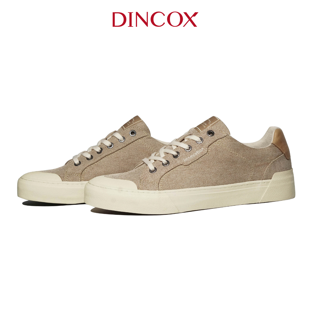 Giày Vải Sneaker Canvas Đế Bằng Nam DC30 Beige Dincox Shoes