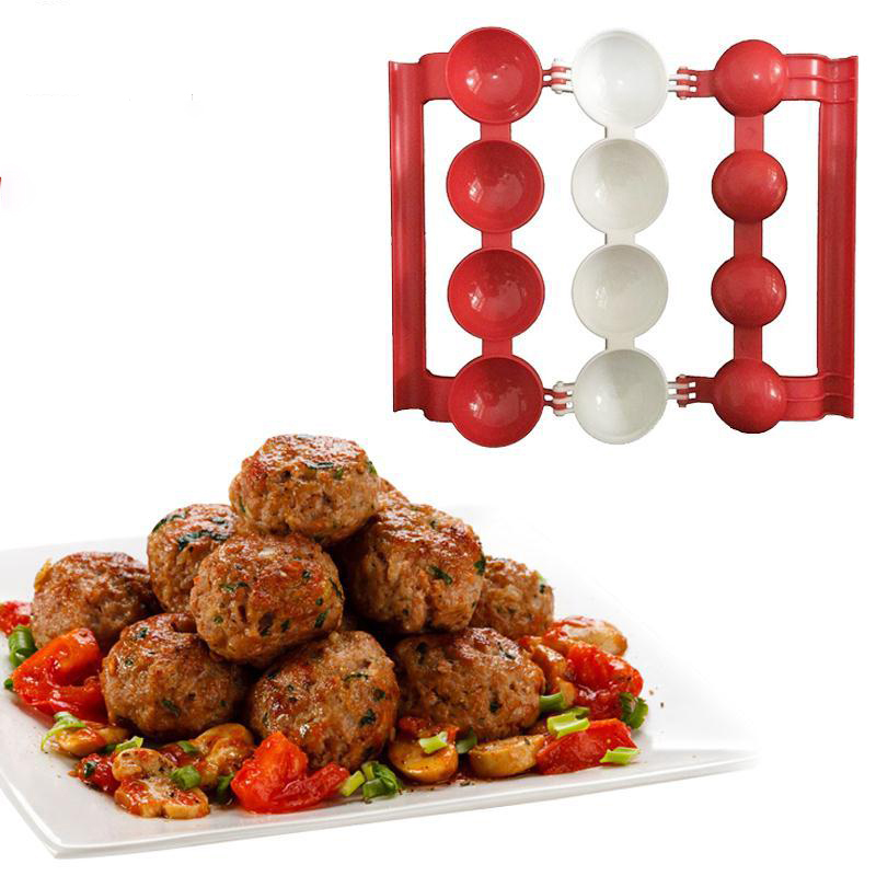 Bộ 4 dụng cụ làm thịt viên stuffed ball maker, một lần 4 viên siêu nhanh, siêu dễ, dễ dàng vệ sinh, tiện dụng mọi lúc mọi nơi