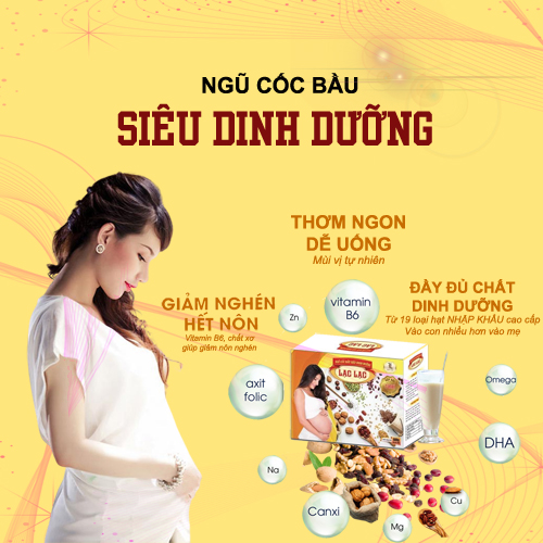 Ngũ cốc bầu siêu dinh dưỡng Lạc Lạc giảm ốm nghén, giúp xương của bé phát triển toàn diện, vào con nhiều hơn vào mẹ