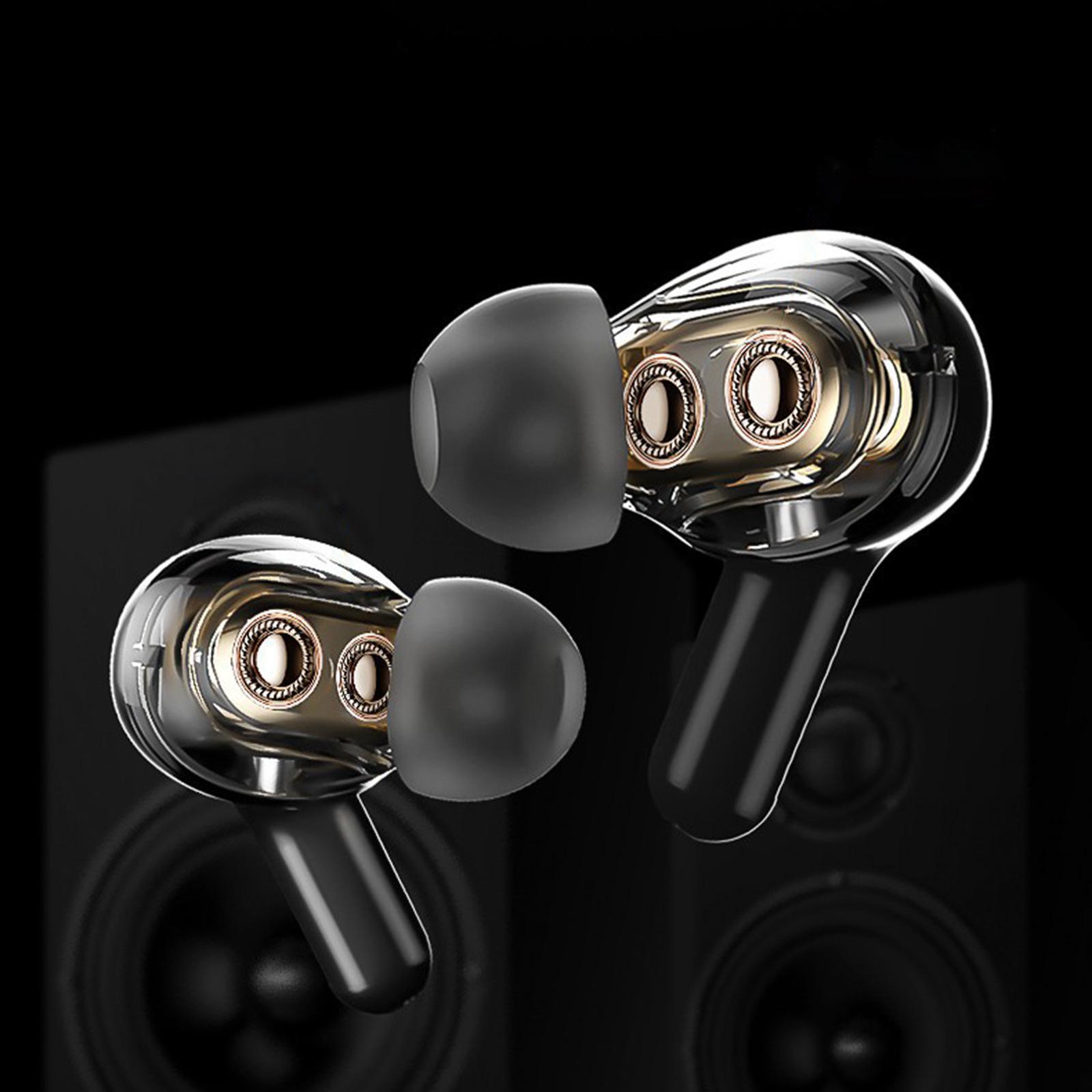 Bluetooth 5.0  Wireless Earbuds LED Screen Display Deep Bass for Workout Black