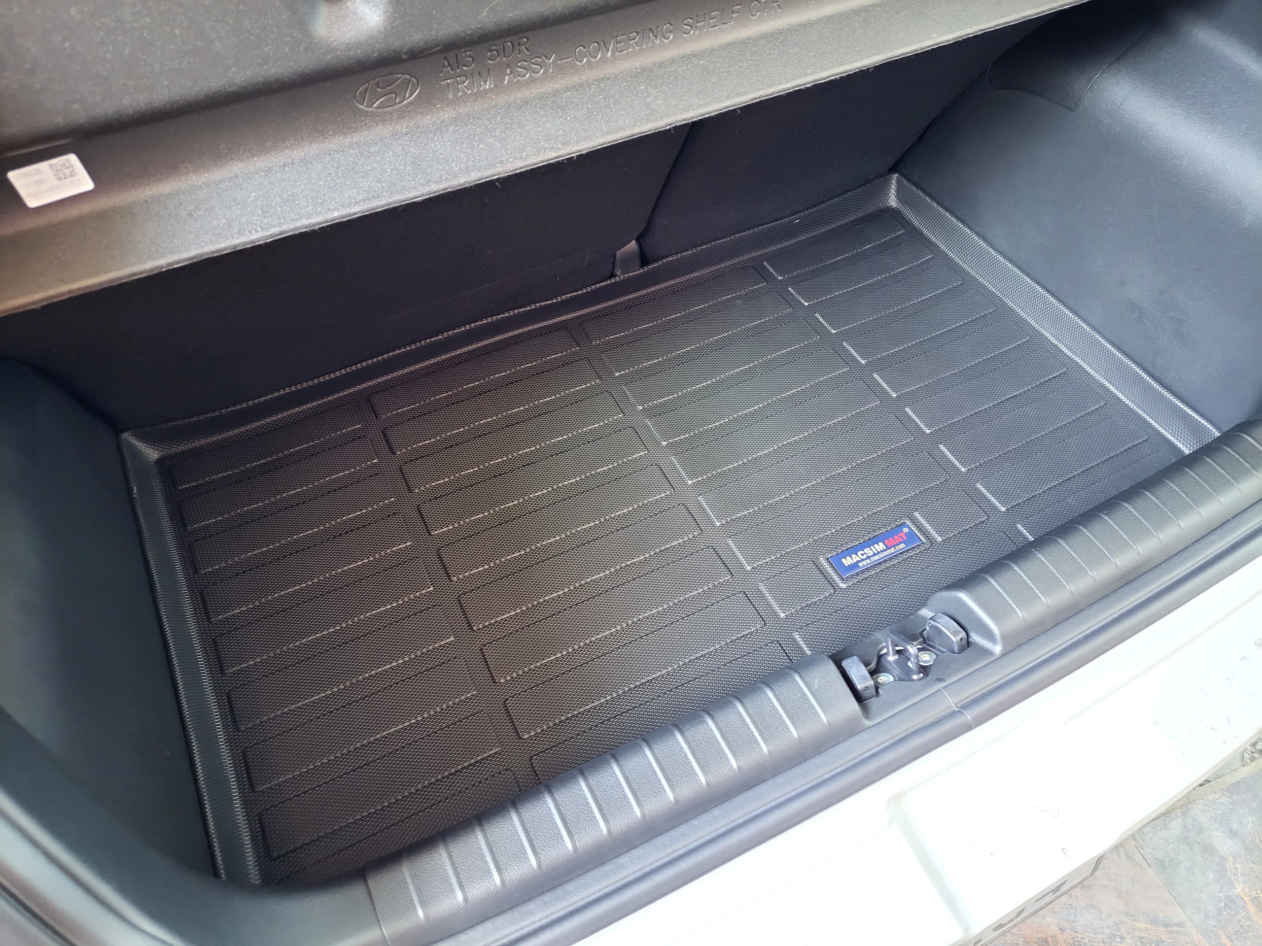 Thảm lót cốp xe ô tô Hyundai I10 2021-2022   cao cấp màu đen- hàng loại 2