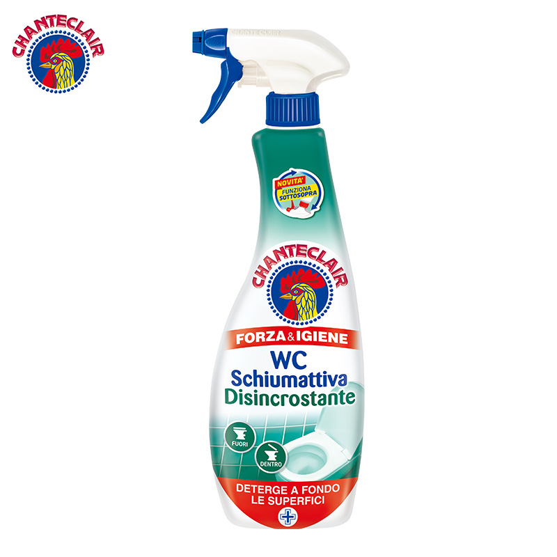 Xịt tẩy bồn cầu &amp; Tẩy rêu nền xi măng, tẩy gạch men nhà tắm ố vàng Chanteclair WC Ý 625ml