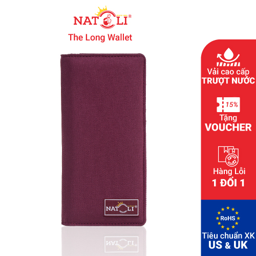 Ví cầm tay dài nam  BST The Long Wallet chính hãng NATOLI nhiều ngăn chống nước sang trọng thời trang