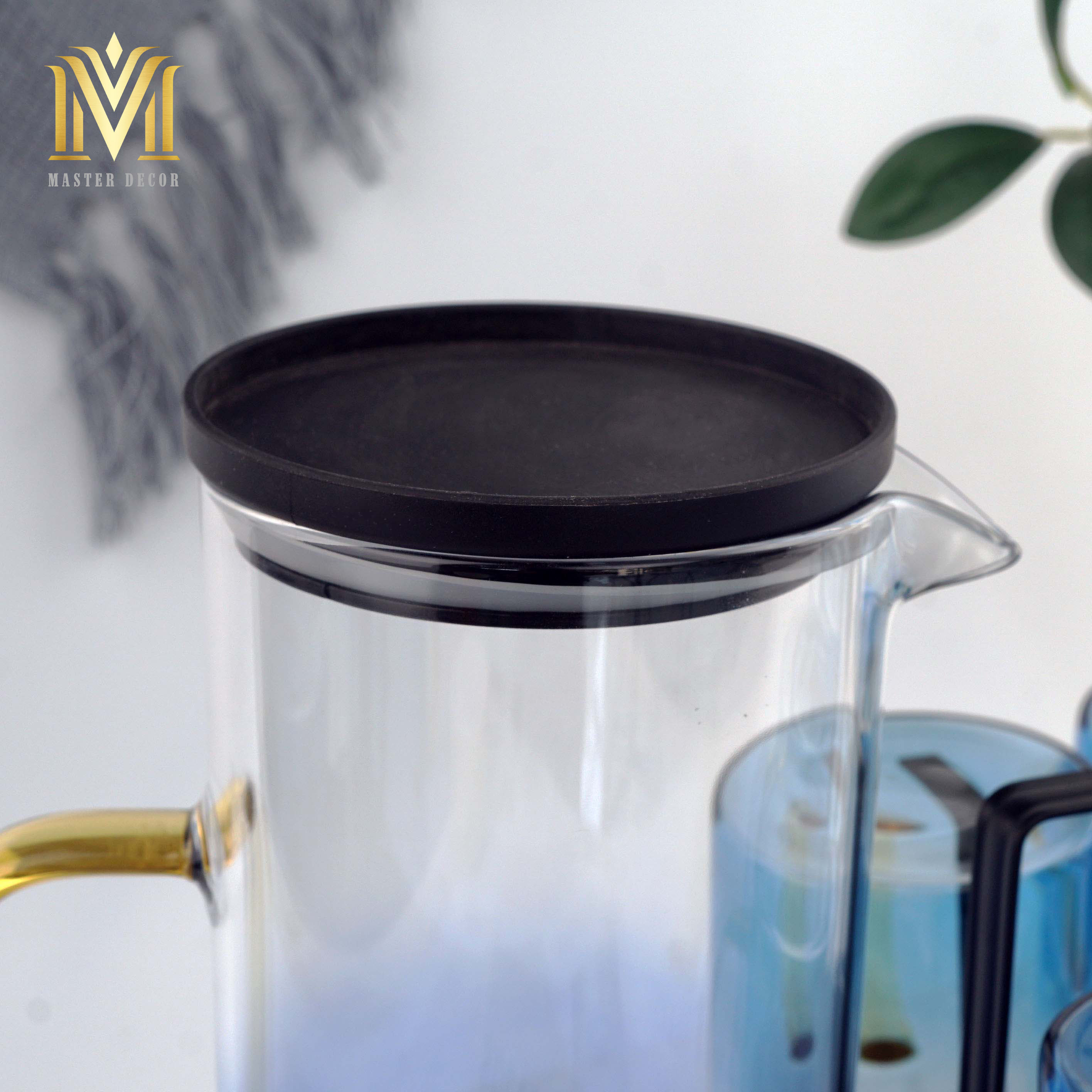 BÌNH NƯỚC BN0501X THỦY TINH MÀU XANH LOANG DUNG TÍCH 1500ML