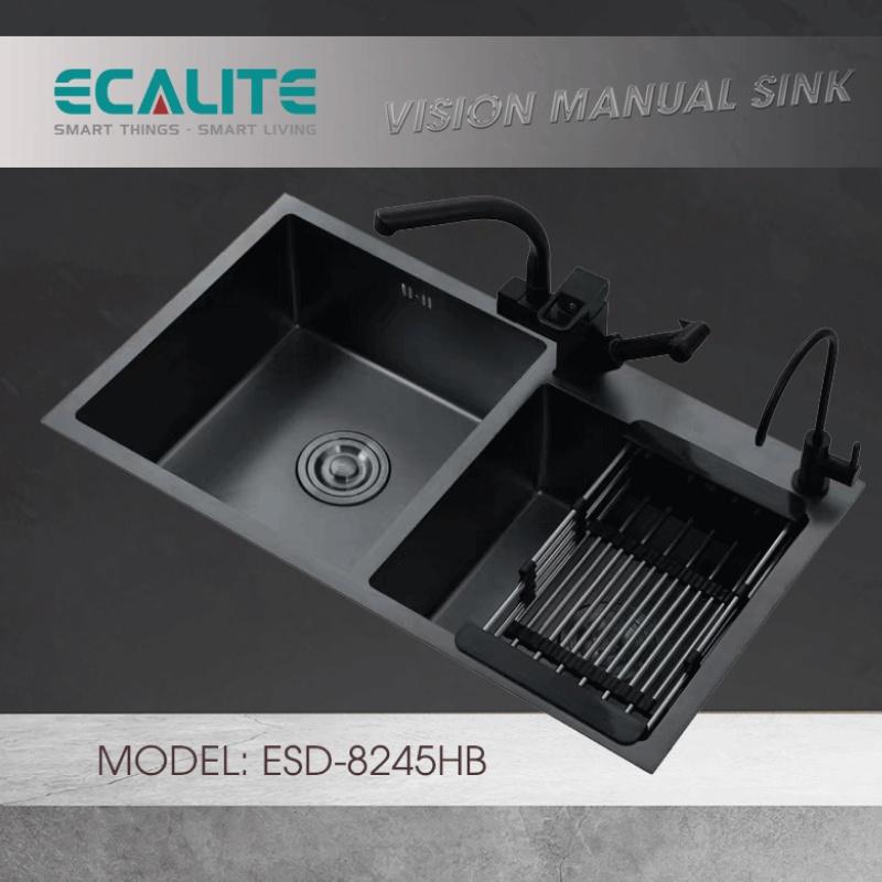 Chậu Rửa Chén Ecalite ESD-8245HB - Lắp Nổi/Lắp Âm - Chất Liệu Inox Cực Bền - Hàng Chính Hãng