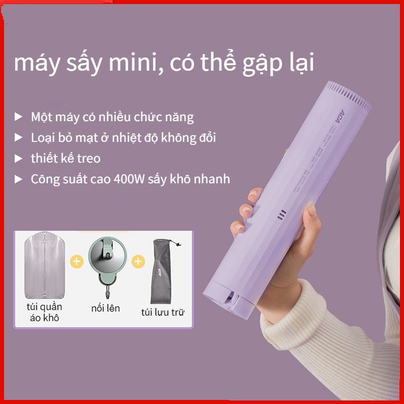 Máy sấy khô nhanh quần áo di động ACA DRYER cao cấp (Bộ Full phụ kiện như ảnh)