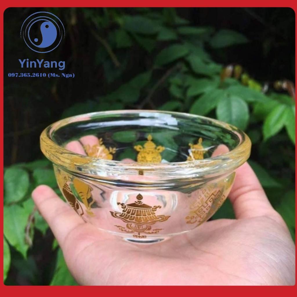 BÁT NƯỚC THỜ HỌA TIẾT BÁT BẢO CÁT TƯỜNG - CHÉN CÚNG DƯỜNG 8CM