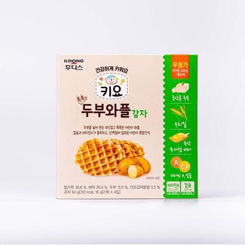 Bánh Waffles ăn dặm đậu hũ non Ildong Hàn Quốc dành cho bé từ 7M+ (Date 8/2022