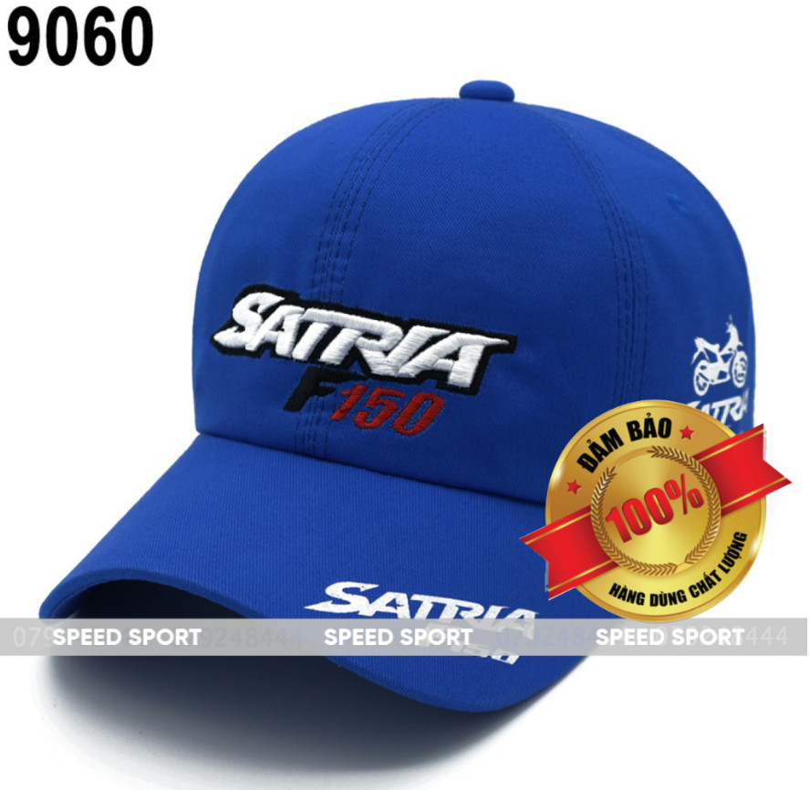 NÓN KẾT XE, NÓN KIỆU XE, NÓN THÊU LOGO XE SATRIA F150 - CÁ TÍNH - VẢI KAKI BỀN , ĐẸP - THÍCH HỢP CHO CẢ NAM VÀ NỮ- SATRA03 thích hợp việc đi phượt, đi bão cùng bạn bè, người yêu hay kể cả theo nhóm!