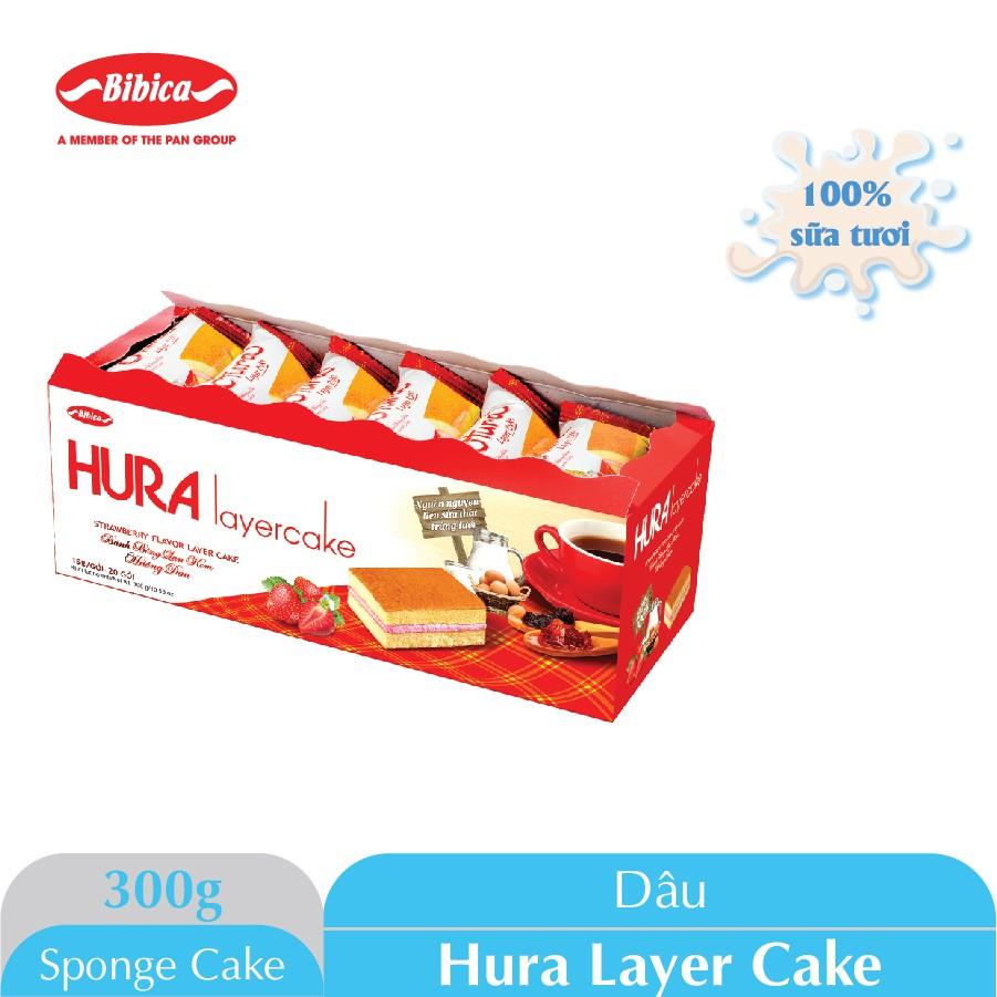 Bánh Bông Lan Cuộn Hura Layer Cake 300 gam Bibica