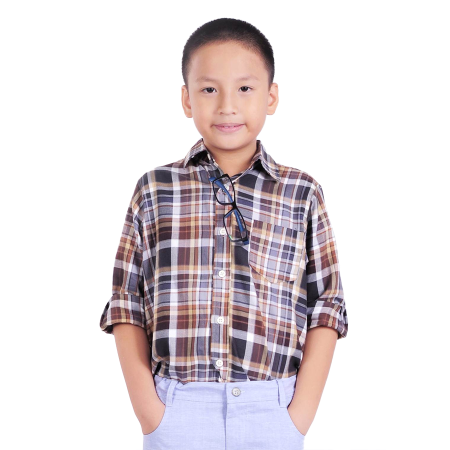 Áo Sơ Mi Bé Trai Sọc Caro Ugether UKID23
