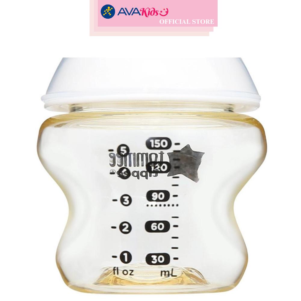 Bình sữa nhựa PPSU Tommee Tippee Natural Start 423936 cổ rộng 150 ml (0 - 3 tháng)