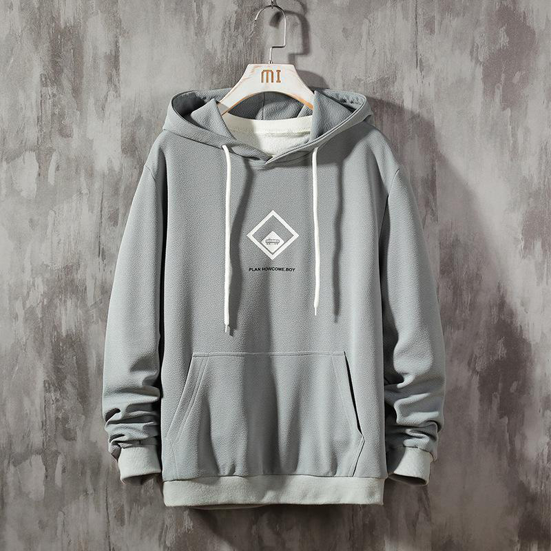Autumn Men's Fashion Hooded Sweatshirt Loose Casual Long-Sleeved Pullover