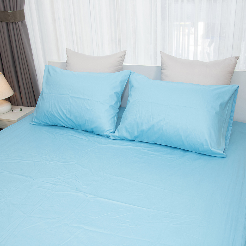 Áo Gối Nằm cotton Satin 1020 xanh biển