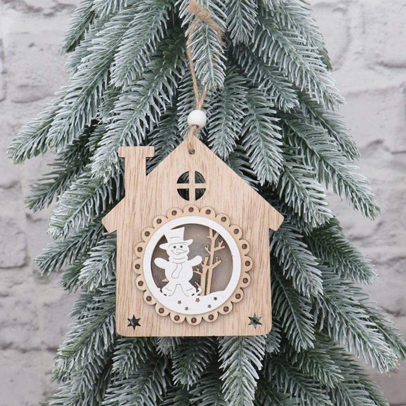 Phụ Kiện Gỗ Treo Trang Trí Giáng Sinh Dễ Thương