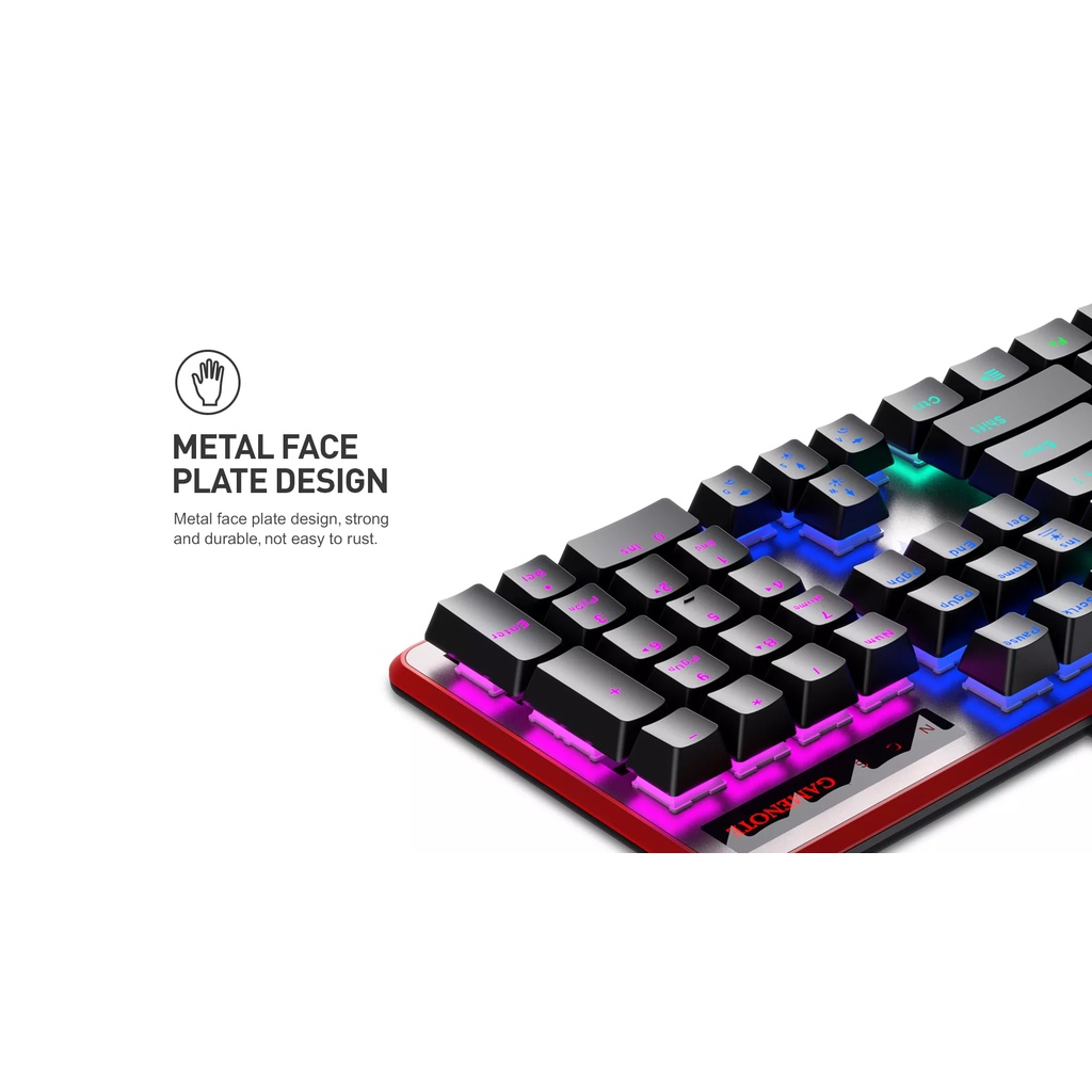Bàn Phím Cơ Gaming Havit KB870L LED RGB có dây cho Game thủ - Hàng Chính Hãng