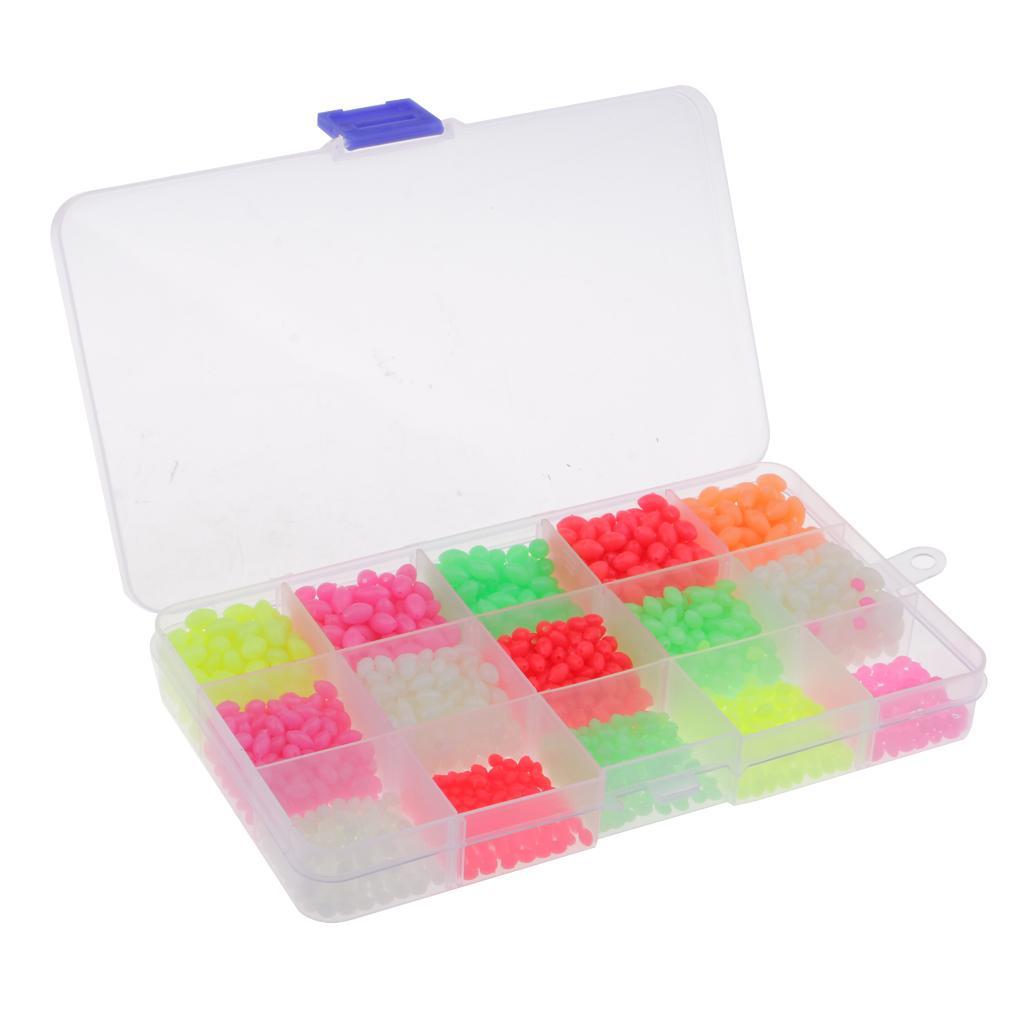 Fishing Beads Assorted,Fishing Tackle Plastic Mix Color Luminous Glow Fishing Beads Kit