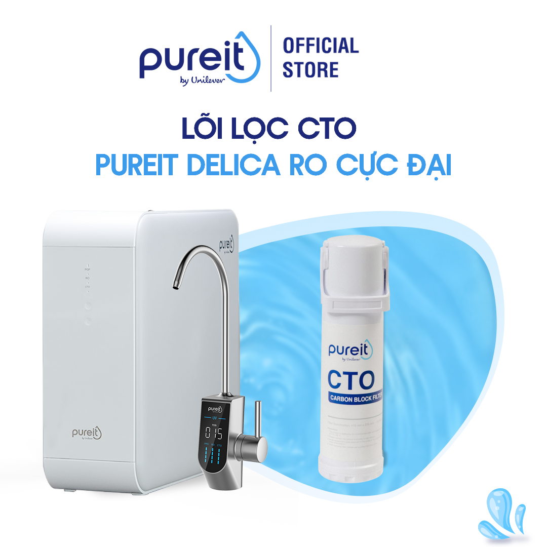 [COMBO TIẾT KIỆM] Máy lọc nước Pureit Delica UR5840 và Lõi lọc CTO, Lõi lọc PGP - Hàng chính hãng