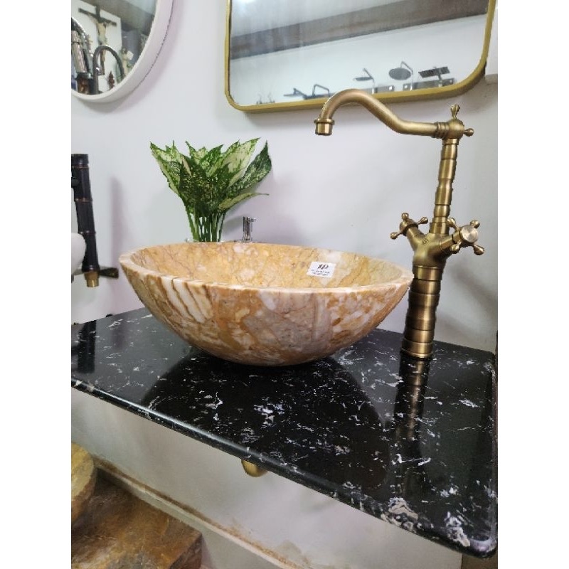 Lavabo đá tự nhiên/ chậu rửa mặt đá tự nhiên - Lavabo đặt bàn đá tự nhiên