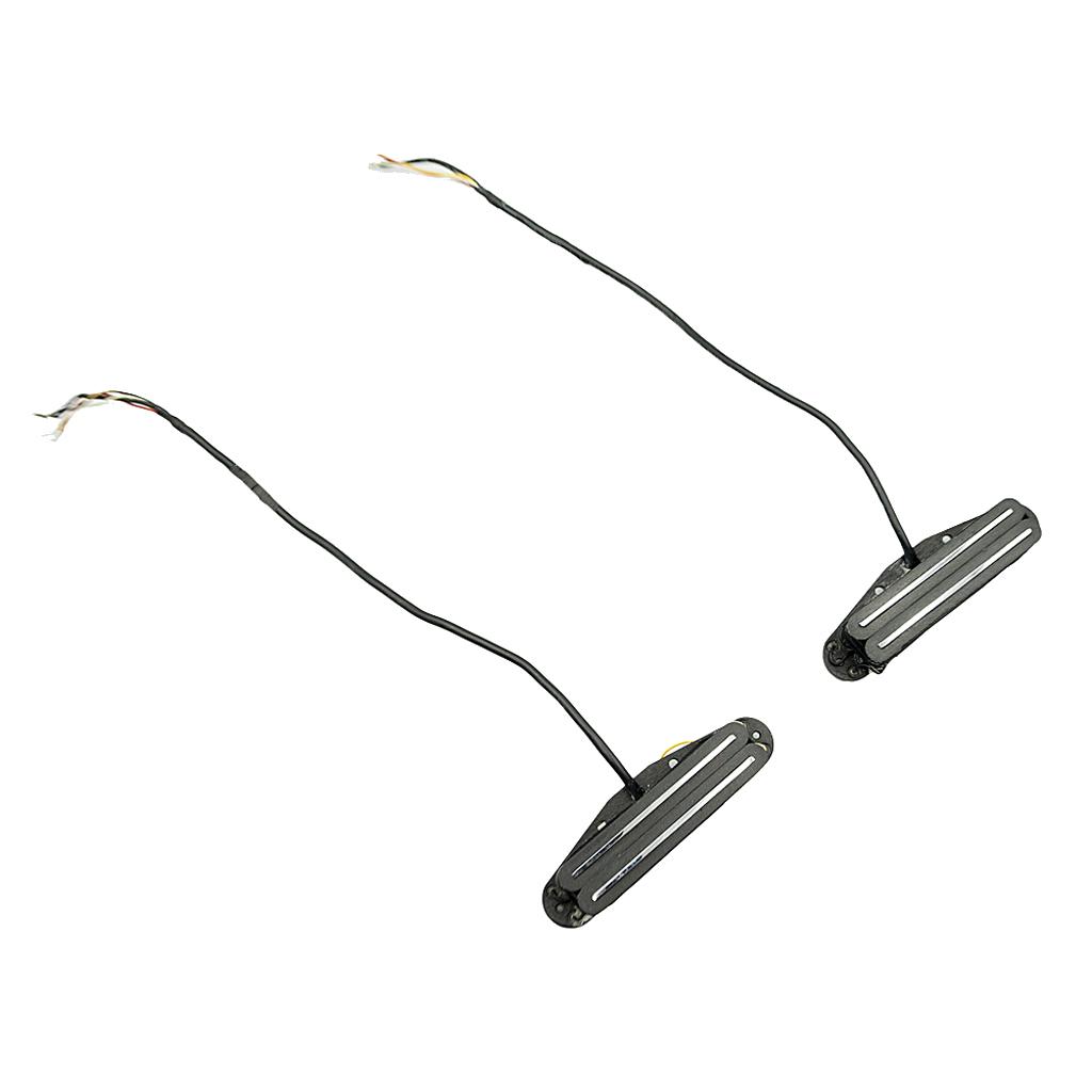 2X Dual Đường Sắt Điện ST Guitar Pickup Đường Đôi Humbucker Đen