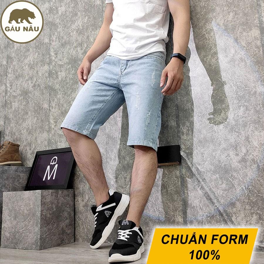 Quần short jean nam GN414 [ có video ] màu chuẩn đẹp Gấu Nâu
