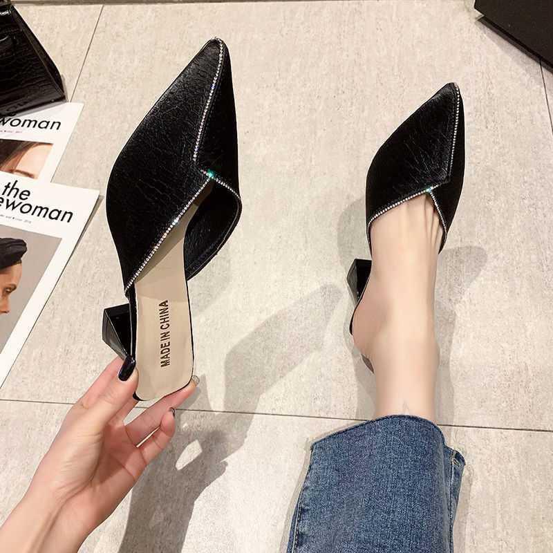 Dép sục nữ cao 7 phân viền đá