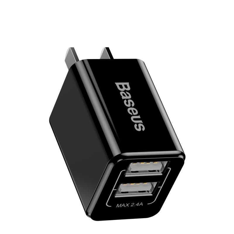 Bộ sạc 2 cổng USB Baseus Traveler Series 2.4A Dual USB Charger - Hàng Chính Hãng