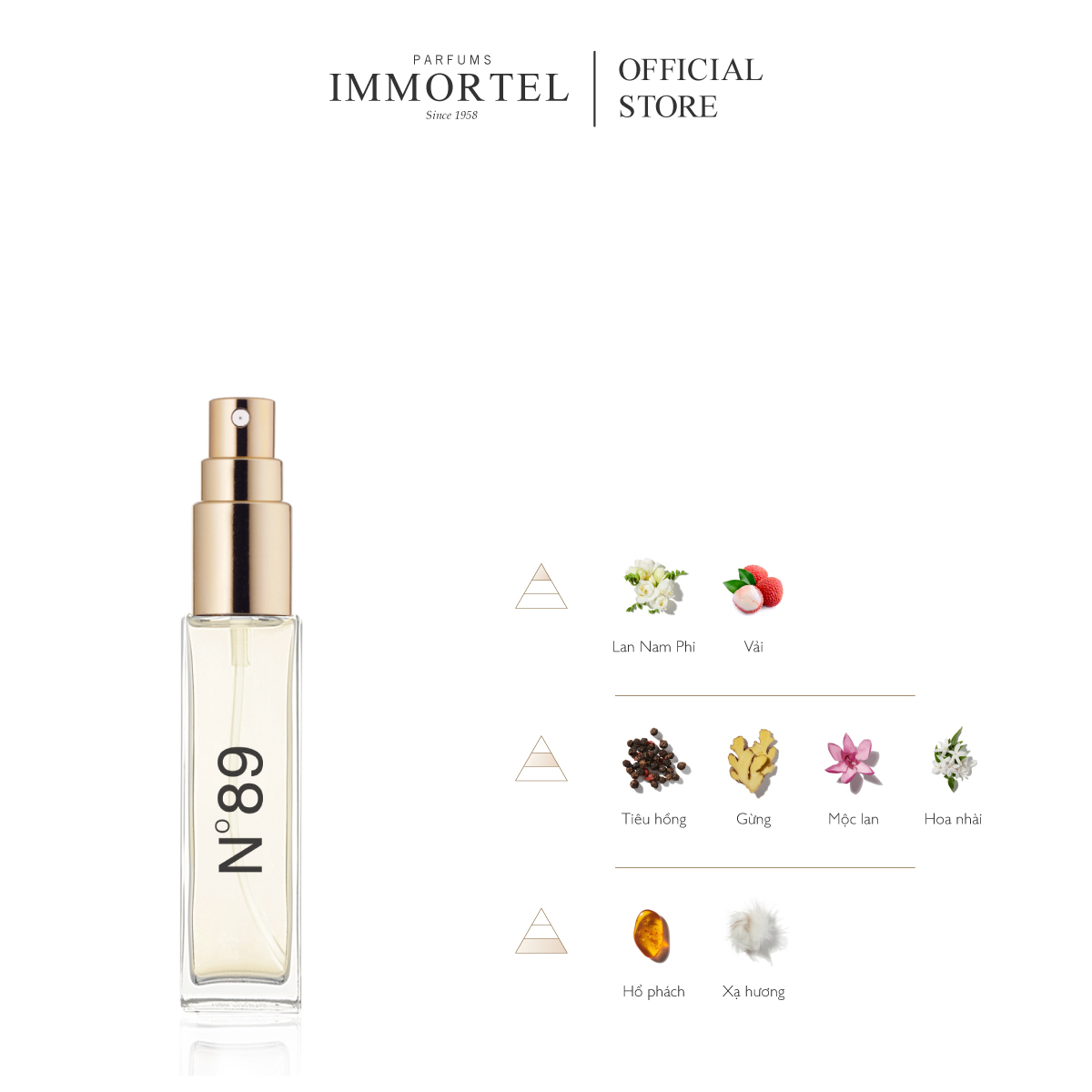 Nước hoa unisex IMMORTEL N°89 - 8mL EDP Chính hãng Pháp