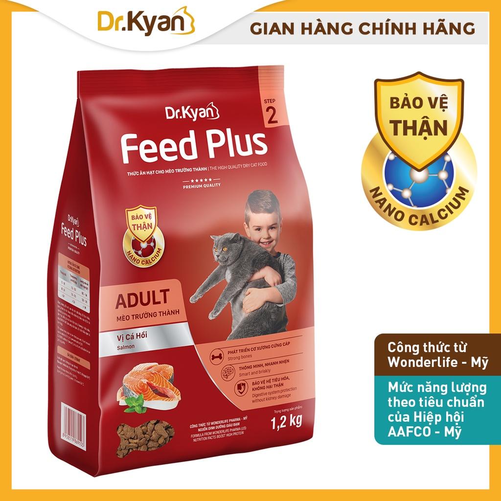 Dr.Kyan - Thức ăn cho mèo lớn Feed Plus - Adutl 1,2 Kg - Vị cá hồi