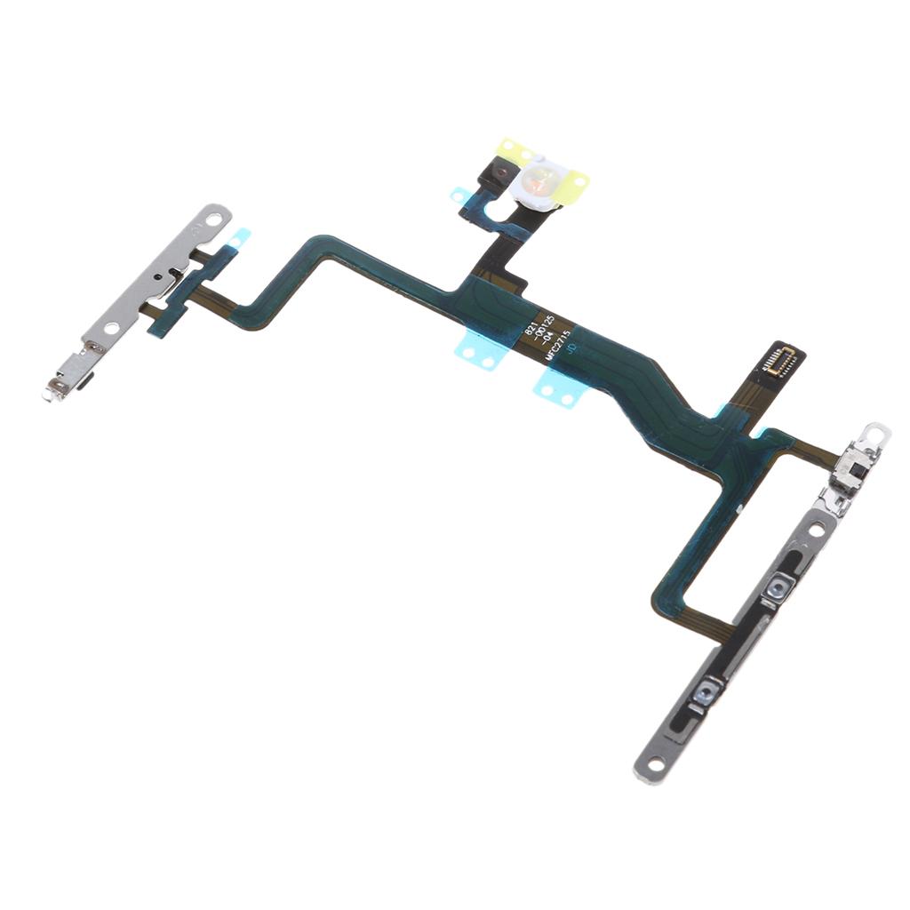 Power Flex Cable With Metal Bracket for iPhone 6S 4.7'' Mute Switch On Off Volume Button flex Cable