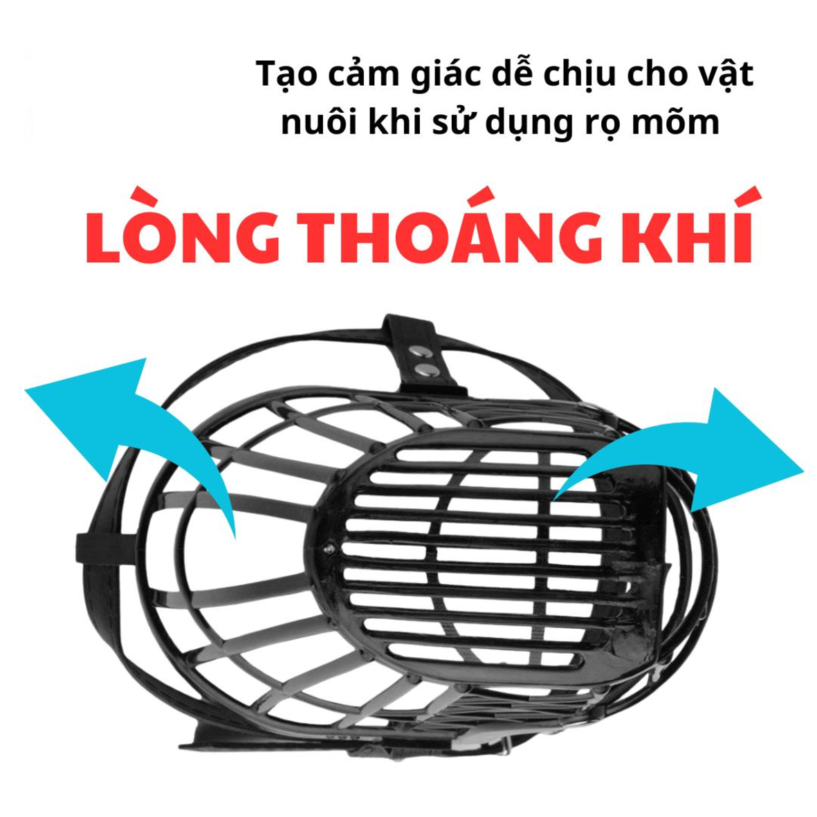Rọ mõm cho chó, rọ mõm nhựa cho chó, chống cắn, thoáng khí, chật liệu dây da chắc chắn