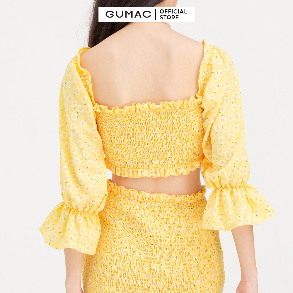 Chân váy ngắn chạy smocking GUMAC VB783