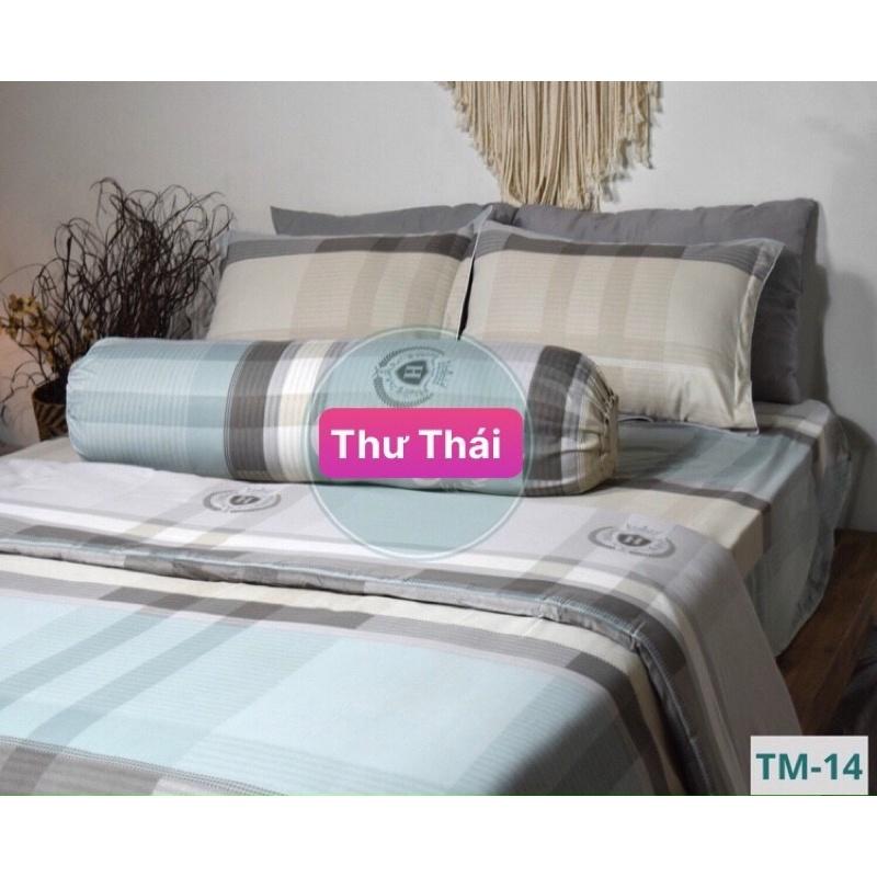 Tencel 60s bộ ga gối 4 món nệm 5-27cm ÔM DÂY KHOÁ