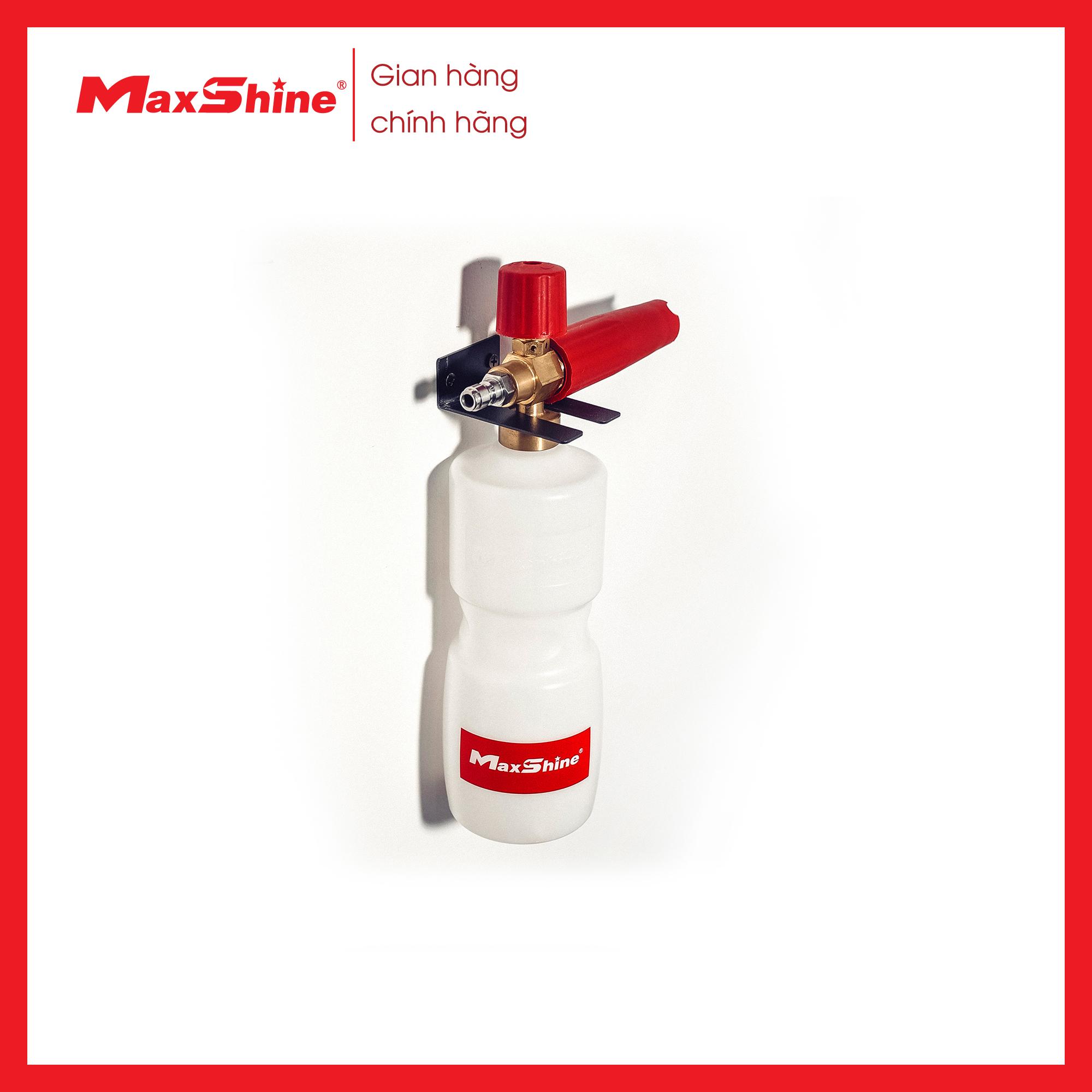 Bình phun bọt tuyết dùng cho máy cao áp Maxshine SMFC001 được làm bằng chất liệu nhựa HDPE độ bền cao