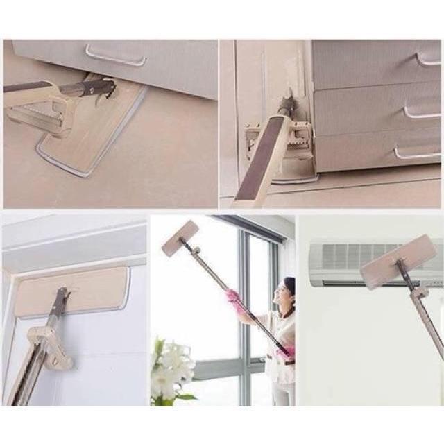 Cây Lau Nhà Tự Vắt Cán Dài Xoay 360 Độ Tặng Kèm 2 Bông Lau Tiện Lợi