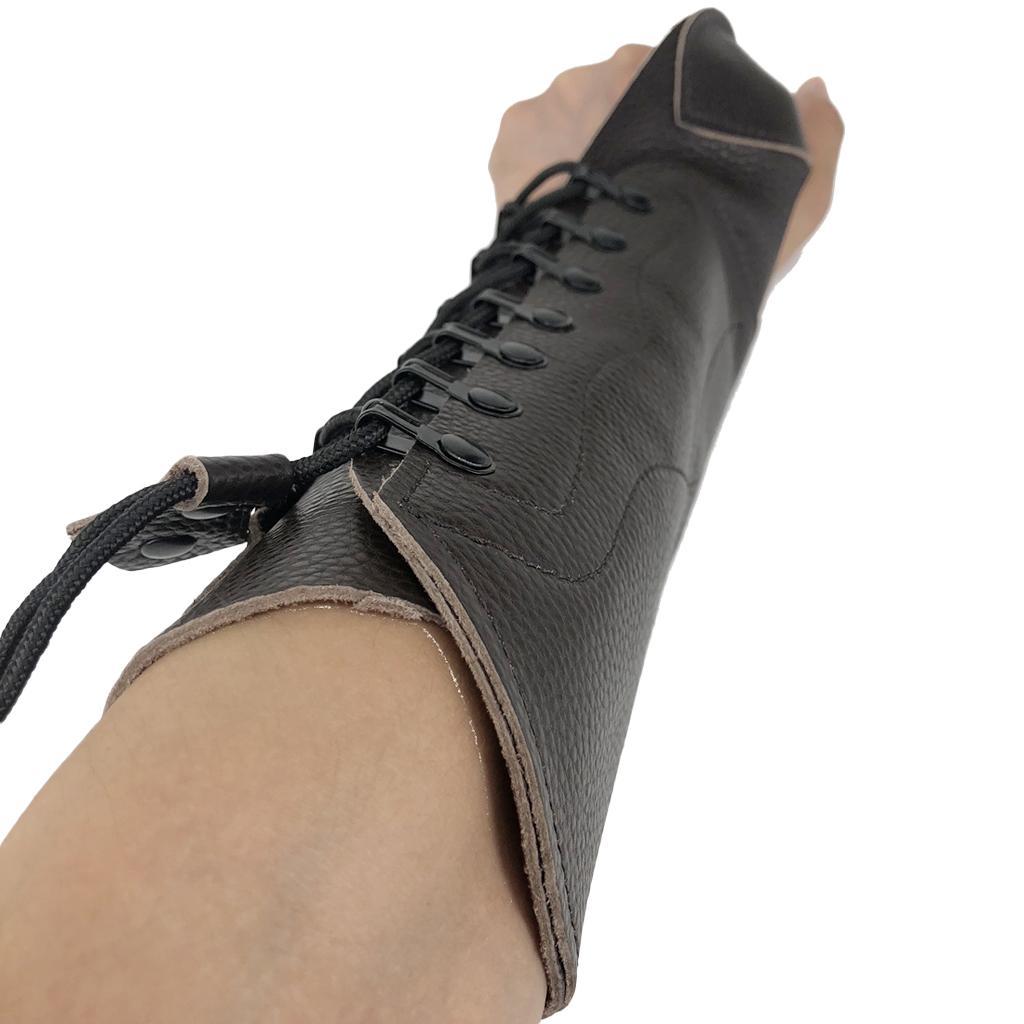 Black Archery Arm Guard Protect Gear With Straps