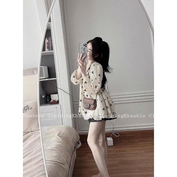 Áo thô hoa Nhí Babydoll (Hình Thật) Hàng Loại 1 - Áo Kiểu hoa Phối Viền BIGSIZE