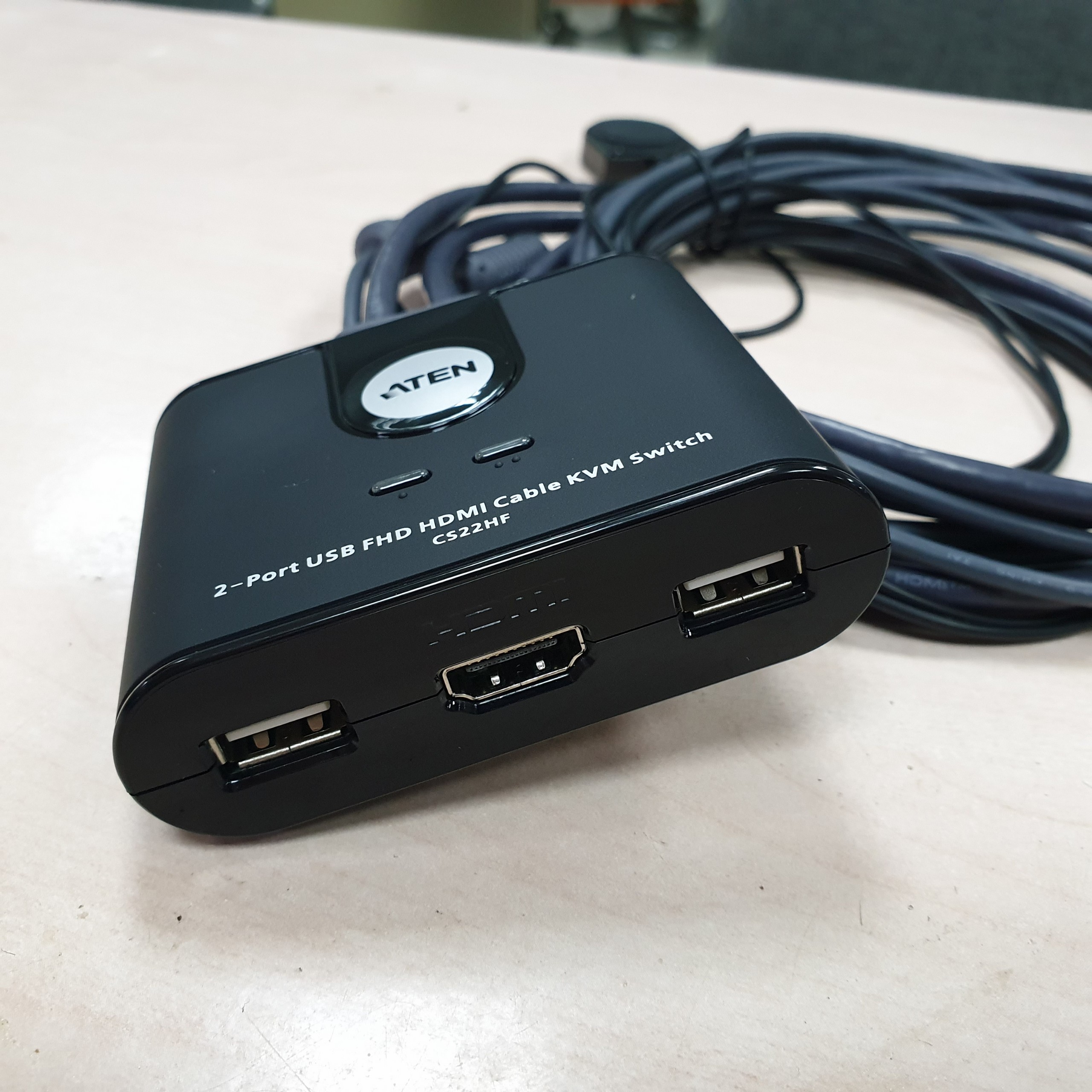 KVM Switch 2 port Aten CS22HF  USB FHD chuẩn HDMI - hàng chính hãng