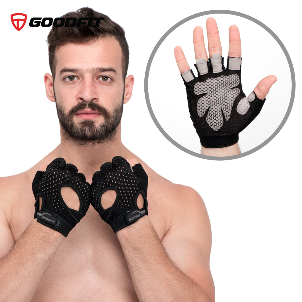 Găng tay, bao tay tập gym nam nữ GoodFit GF203G Có Đệm Chống Trượt