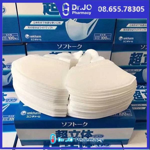 Khẩu trang Unicharm 3D Mask Super Fit ngăn khói bụi Nhật Bản