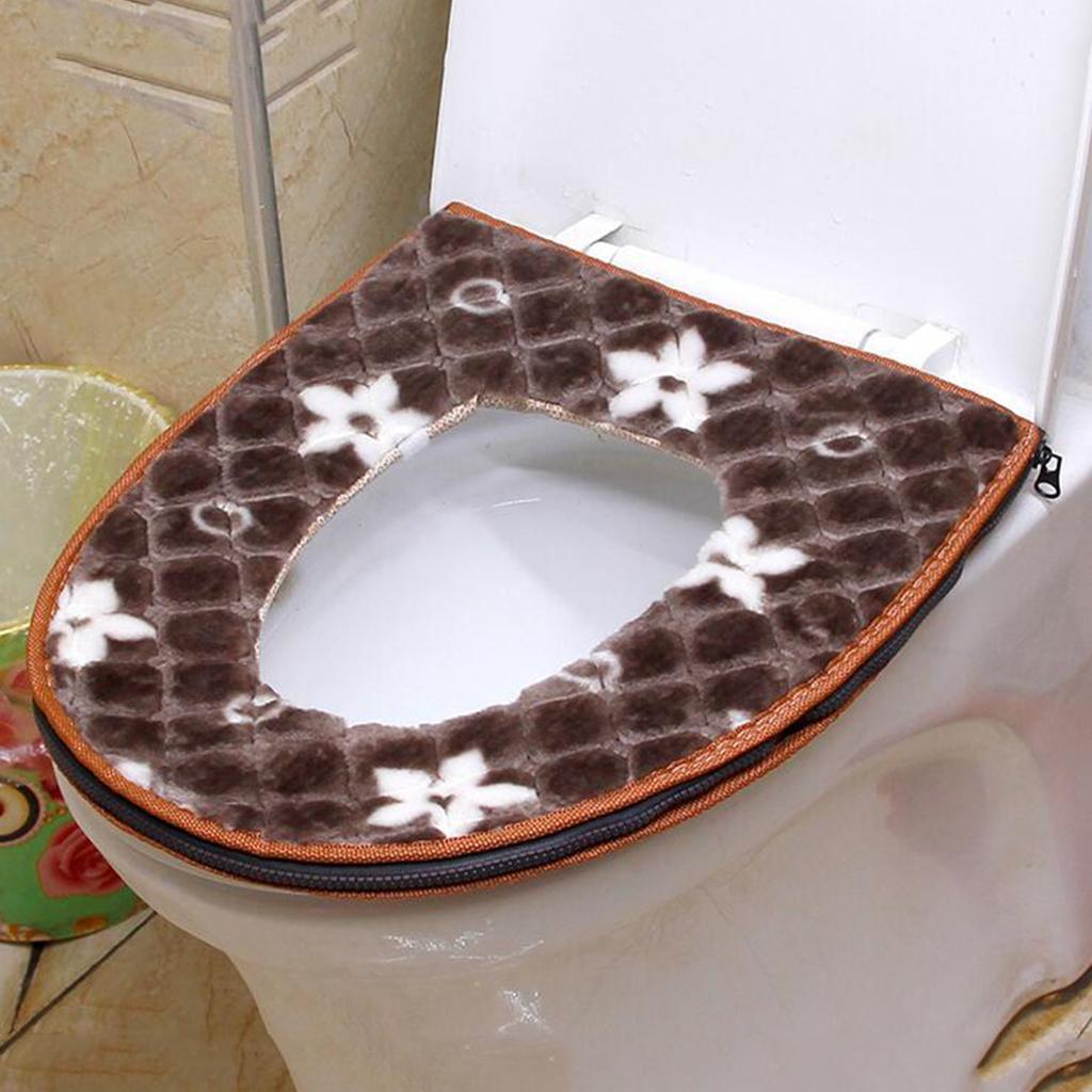 Bathroom Soft Washable Cloth Toilet Seat Cover Pads