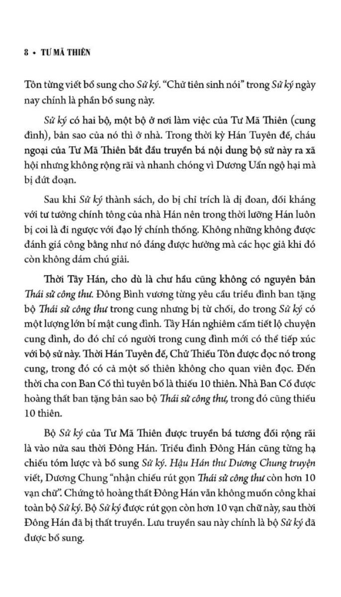 Sử Ký Bản Kỷ - Bìa Cứng