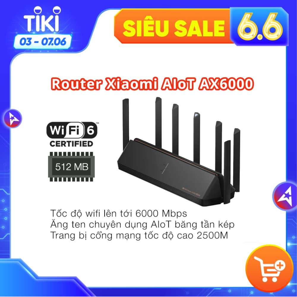 Router Wifi 6 Xiaomi AIoT AX6000 - Hàng chính hãng