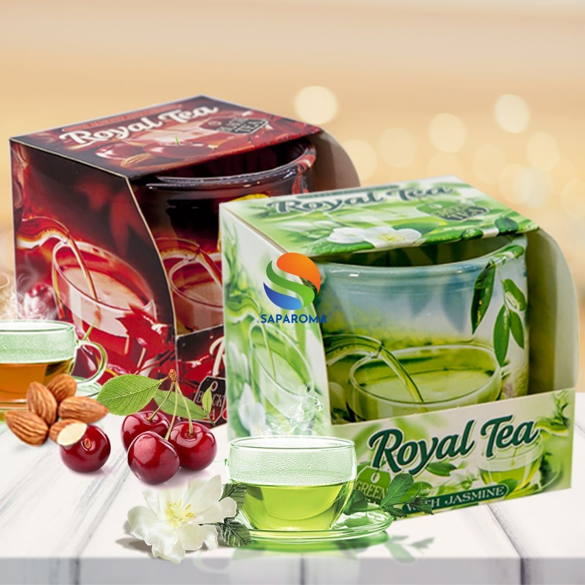 Combo 2 ly nến thơm tinh dầu Bartek Royal Tea 100g - trà hoàng gia, nến trang trí, thơm phòng, thư giãn, hỗ trợ khử mùi