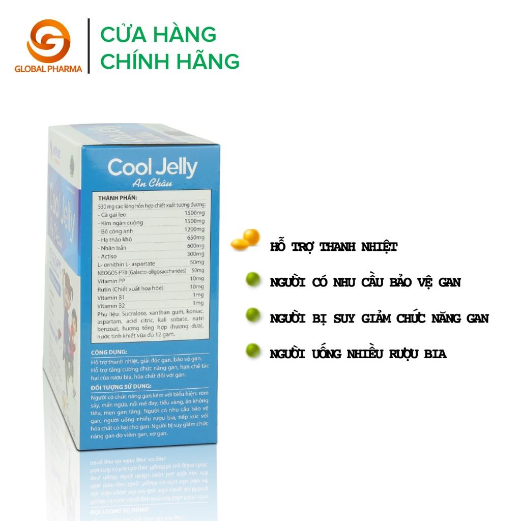 Thạch cool-jelly Dược Phẩm An Châu hỗ trợ thanh nhiệt bảo vệ gan hạn chế tác hại của rượu bia hộp 20 gói 