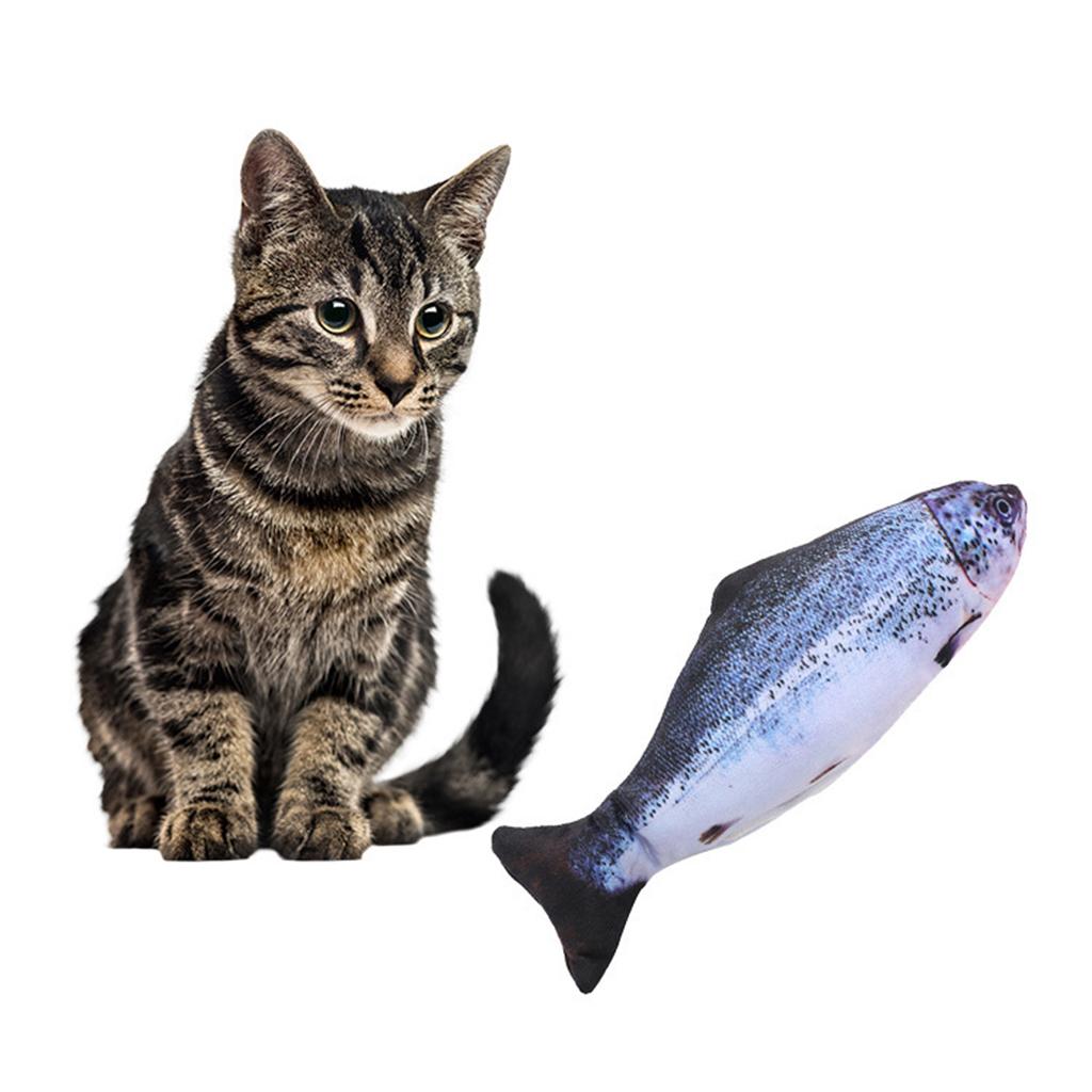 2x Pet Cat Chewing Toy Kitty Interactive Fish Toy Play Toy For Cat Kitten